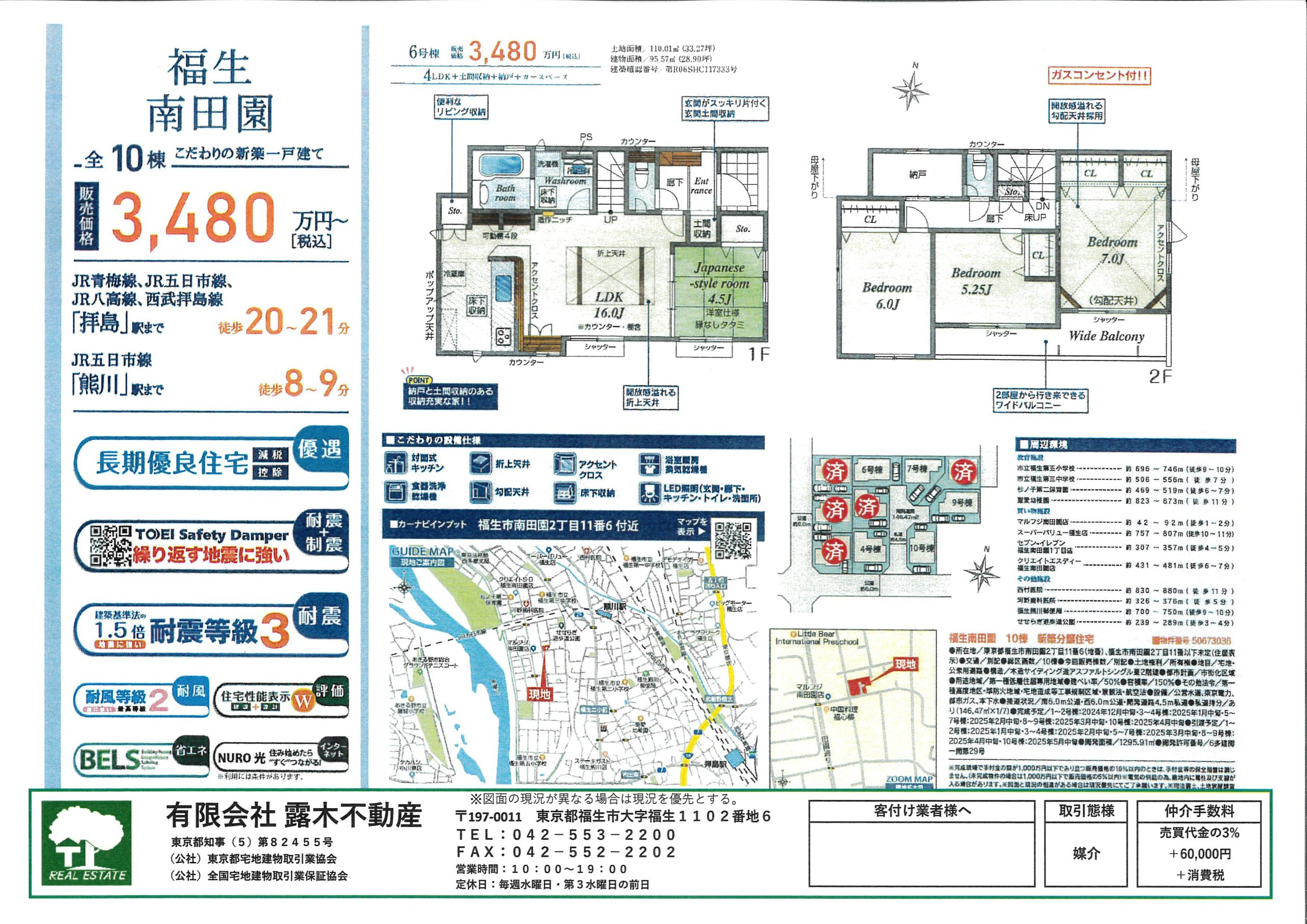 【新築戸建】　新価格　南田園南田園2丁目　10棟開発現場　５棟販売中